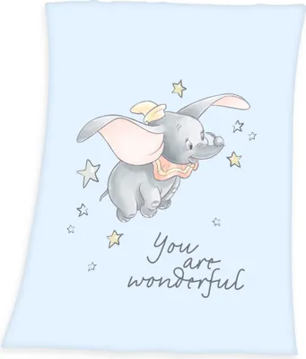 Produktbild von Disney`s Dumbo Baby Flauschdecke 75 x 100 cm