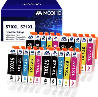 Produktbild von 20PK Canon 570XL 570 XL Hohe Kapazität Kompatible Tintenpatrone für PGI-570 CLI-571 XL als Ersatz für Pixma TS5051 5053 5055 6000 6040 6050 6051 6052