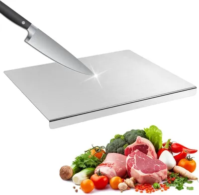 Obrázok produktu pre Krájacia doska 30x40 cm, nehrdzavejúca oceľ, hrúbka 1,5 mm, do kuchyne