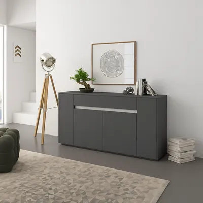 Produktbild von Cirimido - Anrichte, 170x40x85h cm Anthrazit, eine Schublade