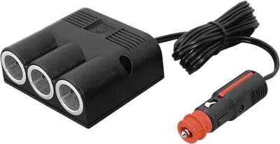 Produktbild von Pro Car 65027 3-fach Aufbau-Steckdose mit Anschlusskabel 16 A, 2 m, Schwarz - 3x Powersteckdosen > Universalstecker