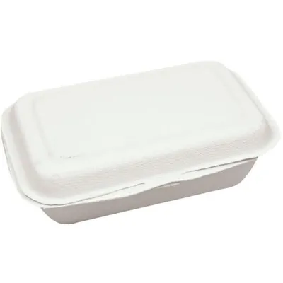 Image de NATUREStar 41217Menüboxen mit Klappdeckel rechteckig 170 x 125 x 49 mm Zuckerrohr weiß Volumen 450 ml