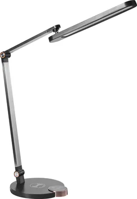 Produktbild von BELIANI Schreibtischlampe schwarz synthetisches Material 3 Temperaturmodi stufenloser Dimmer kabelloses Ladegerät verstellbarer Schirm modern Home Office
