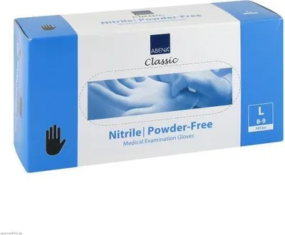 Produktbild von Nitril Handschuhe puderfrei L schwarz 200 St