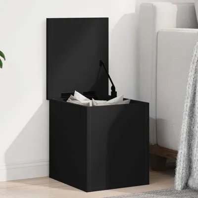 Produktbild von vidaXL Truhe Schwarz 30x35x35 cm Holzwerkstoff