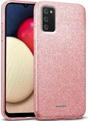 Produktbild von Conie Glitzer Schutzhülle für Samsung Galaxy A02s Hybrid Silikon Hard Case TPU Cover Hülle in Rosa