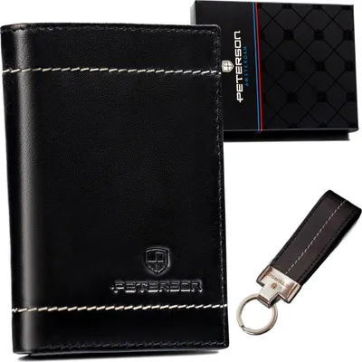 Immagine prodotto di Set custodia in pelle + portachiavi PTN ZM59-ZESTAW-2984 Nero