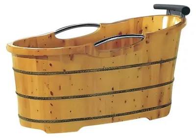 Immagine prodotto di Vasca da bagno in legno Vasca in legno Vasca freestanding Bagno Vasca da bagno 135x70 cm
