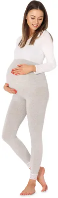 Produktbild von Be Mammy Damen 7/8 Umstandsleggings BE20-262 (Melange, XXL)