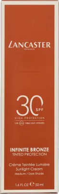 Produktbild von Lancaster Infinite Bronze, Pumpenschlauch, Creme, Empflindliche Haut, Jeder Hauttyp, Schutz, Dunkle Haut, Mittel, Beige