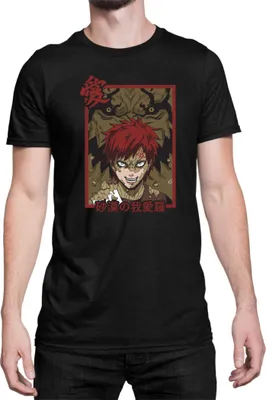 Immagine prodotto di Maglietta da uomo Japan Anime Manga Naruto Gaara Shukaku, Man M , Noir