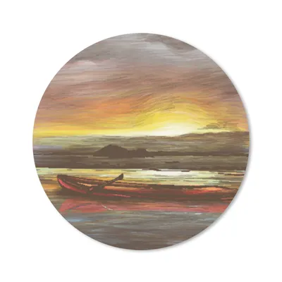 Produktbild von MuchoWow® Mauspad Mousepad Boot - Meer - Sonne 20x20 cm - Mousepads - Maus Mat - Pad - Mausunterlage - Schreibtischmatte