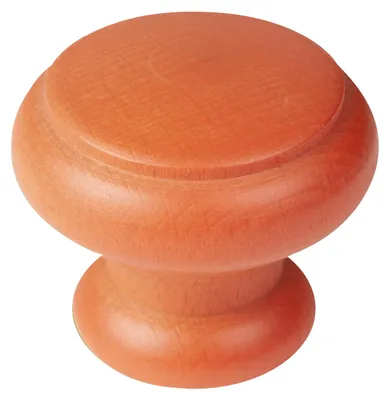 Productafbeelding van Houten meubelknop, diameter 40 mm, oranje, set van 36 stuks