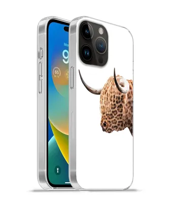 Produktbild von MuchoWow® Handyhülle Schutzhülle Hülle für Apple iPhone 14 Pro Max Schottischer Highlander - Panther - Weiß Silikon Softcase Handy Hülle - Hardcover