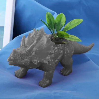 Obrázek produktu pro Zvířecí Triceratops Květináč Kaktus Sukulentní rostlina Hrnec Zahradní dekorace (šedá)