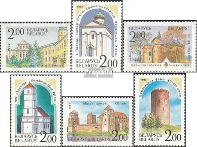 Produktbild von Briefmarken Weißrussland 1992 Mi 8-13 (kompl.Ausg.) postfrisch Baudenkmäler