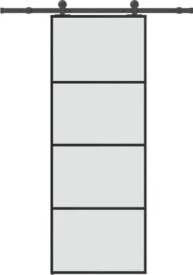 Obrázok produktu pre Posuvné dvere s kovaním 76x205 cm ESG sklo a hliník