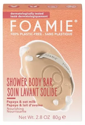 Productafbeelding van Foamie Bodybar 2in1 Papaya & Havermelk (80 gr)