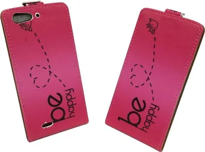Produktbild von Handyhülle Tasche für Handy ZTE Blade V6 Be Happy Pink