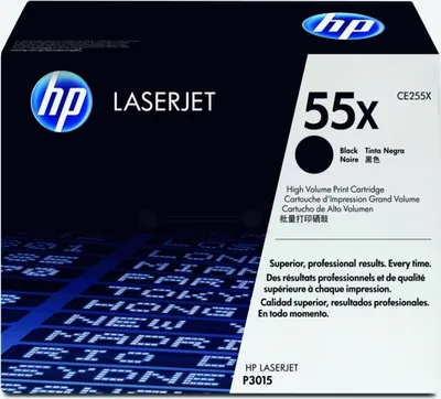 Produktbild von HP Original Tonerkartusche CE255JC 55J Schwarz mit hoher Kapazität für LaserJet P3015 und M525
