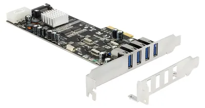 Produktbild von Delock PCI Express Card > 4 x external USB 3.0 Quad Channel - USB-Adapter - PCIe 2.0 x4 - USB 3.0 x 4