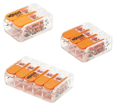 Verbindungsklemmen-Set, 80 Stück, 2/3/5 Eingänge, 32 A, 405 V