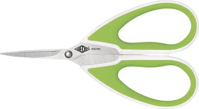 Bastelschere 15 cm, rostfreier Stahl, spitze Klingen, Softgriff