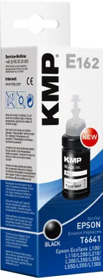 Obrázok produktu pre KMP E162, Čierna, Atrament na pigmentovej báze, 70 ml, 1 kusov, 4000 strany