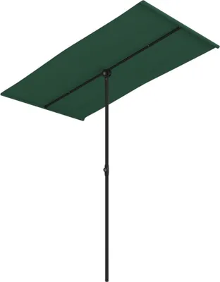 Image de vidaXL Parasol avec mât en aluminium 180x110 cm vert