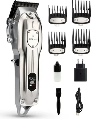 Produktbild von Revahs Clipper Two – Profi Haarschneider & Bartschneider kabellos mit Keramikklingen, leise & wiederaufladbar, für Herren präzises Haarstyling