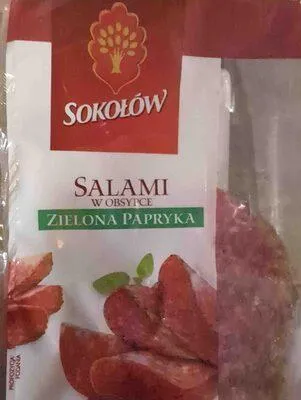 Zdjęcie produktu dla Salami zielona papryka plastry 100 g Salami z Dębicy