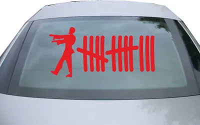 Produktbild von Indigos UG - Aufkleber Heckscheibe & Motorklappe DE6245 - rot - 600x285 mm - zombie1 - Auto Scheiben Fenster Heckklappe Tuning Racing JDM - Die cut