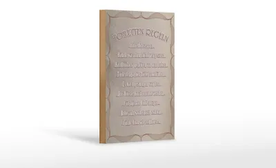 Produktbild von Holzschild Spruch 12x18cm Toiletten Regeln bitte hinsetzen