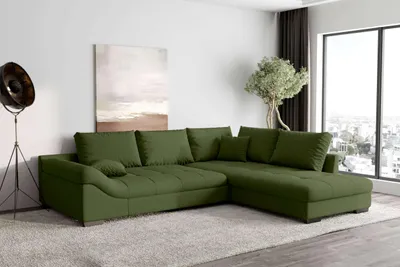 Produktbild von 99rooms Terra Ecksofa Strukturstoff NEVE Khaki Rechts ohne Schlaffunktion