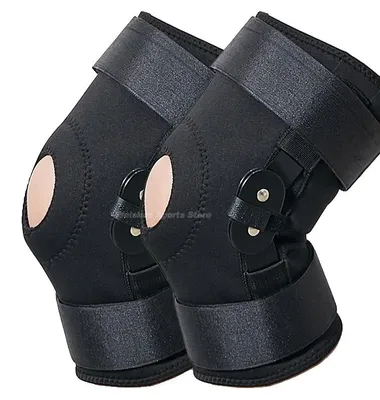Obrázok produktu pre Kolenná ortéza, stabilizátor pately, dvojklbová stabilizácia, čierna – 1 pár, veľkosť XL