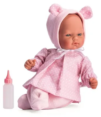Produktbild von Asi Babypuppe Oli 30cm - rosa Kleidung mit niedlichen Ohren Puppe