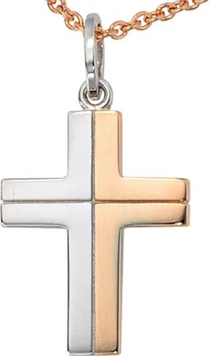 Produktbild von JOBO Anhänger Kreuz 585 Gold Weißgold
