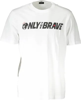 Produktbild von Diesel Herren KURZARM-T-SHIRT Weiß SD92T-JUST_111B56D_BIANCO100 : Größe - XL Größe: XL