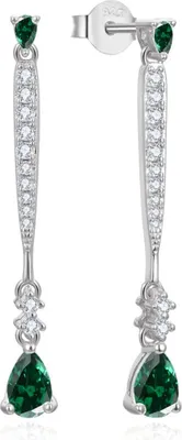 Productafbeelding van Elegante oorbellen met zirkonia, model AGUP3300GR