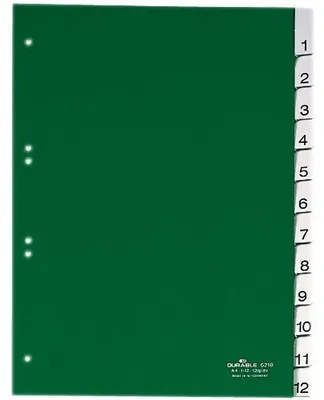 Obrázok produktu pre Durable 6210-05, Číselný zápisník, Zelená, Portrét, A4, 2, 4, 6, 230 mm