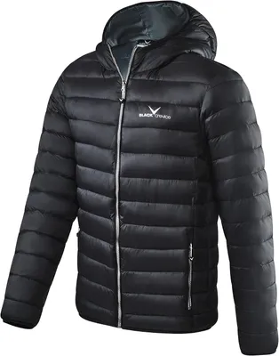 Produktbild von Gesteppte Herrenjacke mit synthetischer Füllung und wasserabweisendem Obermaterial, schwarz/weiß