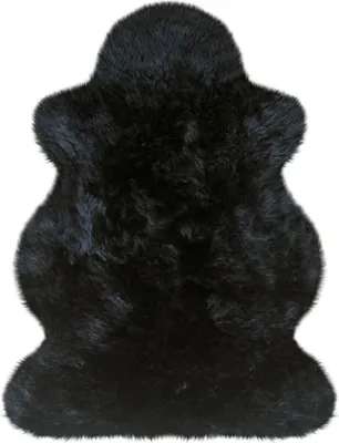 Produktbild von Heitmann Felle Australisches Premium Lammfell  Farbe Schwarz, Größe ca. 100 x 68 cm 102SZ