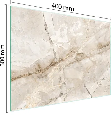 Produktbild von Schneidebrett Herdabdeckplatte Multiglasschneidplatte 40x30 cm Marmor Beige
