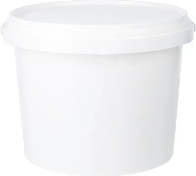 Produktbild von Kunststoffeimer mit Deckel 1,5L | PP | rund | Weiß 20 Stück