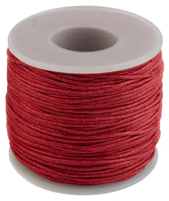 50m Baumwollschnur 1mm auf Spule rot