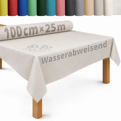 Produktbild von DecoHomeTextil Tischdecke Rolle Vliesstoff Tischläufer Vlies 80g/m² wasserabweisend Champagner 1 x 25 m