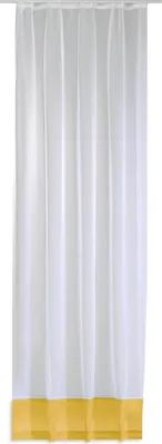 Produktbild von Voile Dekoschal transparent Christal 140x245cm Kräuselband gelb