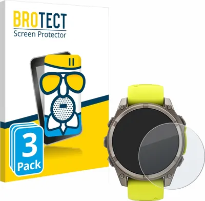 Produktbild von 3x BROTECT Entspiegelungs Schutzglas für Garmin Fenix 8 Solar (47 mm) Schutzfolie Panzer Folie Glas Display Schutz matt