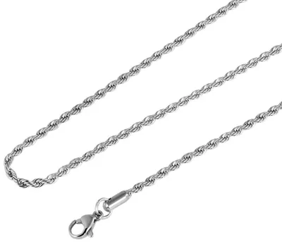 Produktbild von Akzent Kordelkette aus Edelstahl, silberfarbig, Stärke 2mm