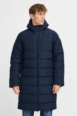 Produktbild von NORTH BEND NBAmare Herren Steppmantel Winterjacke Outdoorjacke atmungsaktiv wasserdicht winddicht mit Kapuze Kordelzug Reißverschlusstaschen TPU-Membran